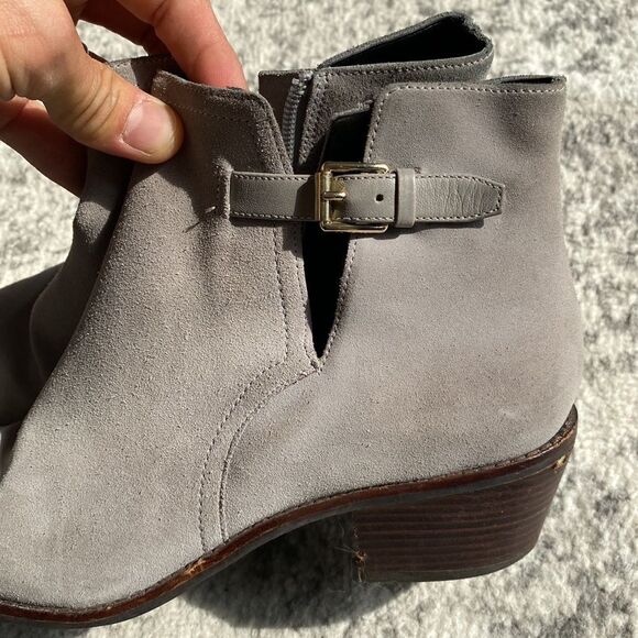 Cole Haan Boots Size 9.5 B leather booties grey in GUC - Picture 5 of 8
